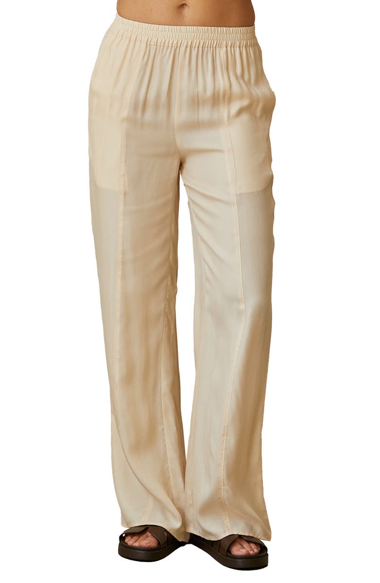 CRESCENT Pull On Cupro Blend Pants, Alternate, color, Custard