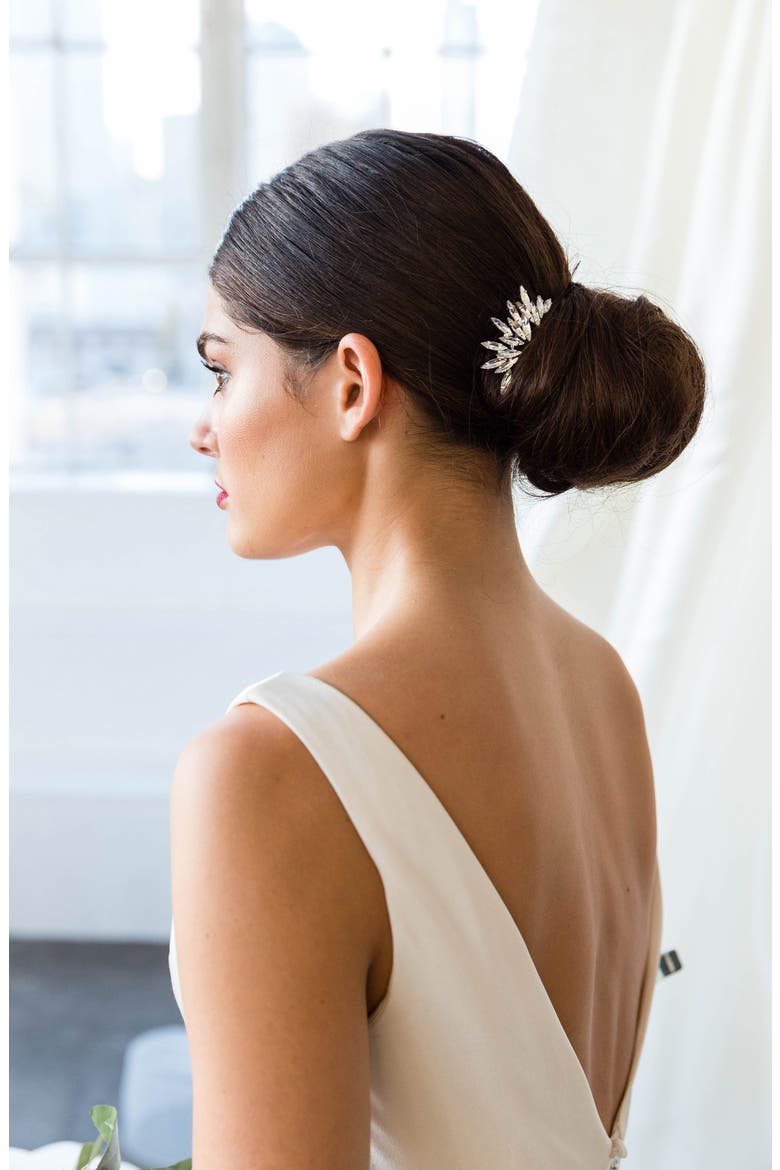 Bria Crystal Hair Comb (Nordstrom Exclusive), Alternate, color, GOLD