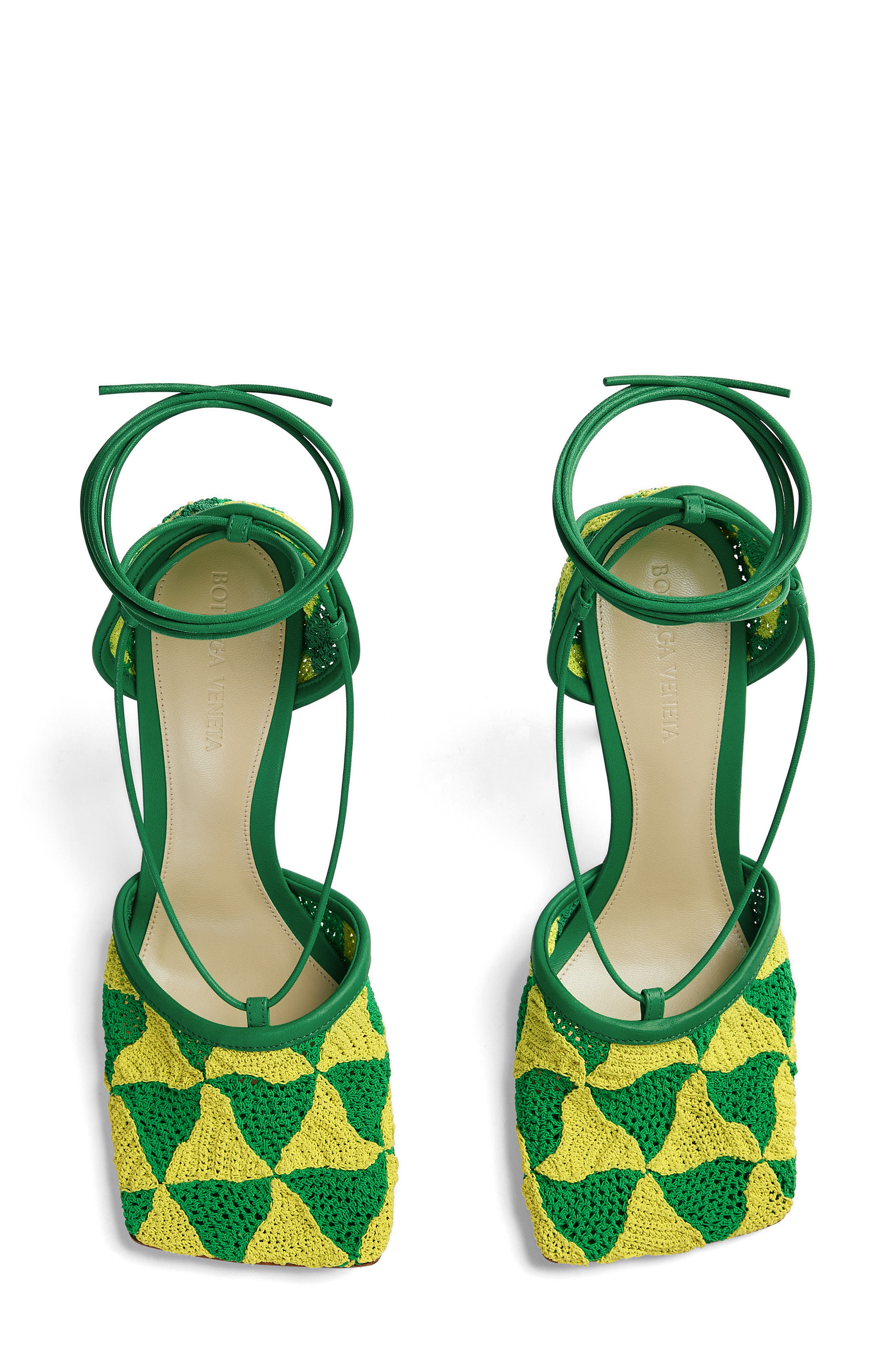 Crochet Stretch Square Toe Sandal, Alternate, color, KIWI PARAKEET