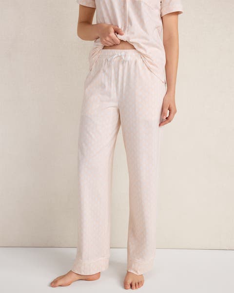 Organic Cotton Jersey Medallion Foulard Pajama Pants