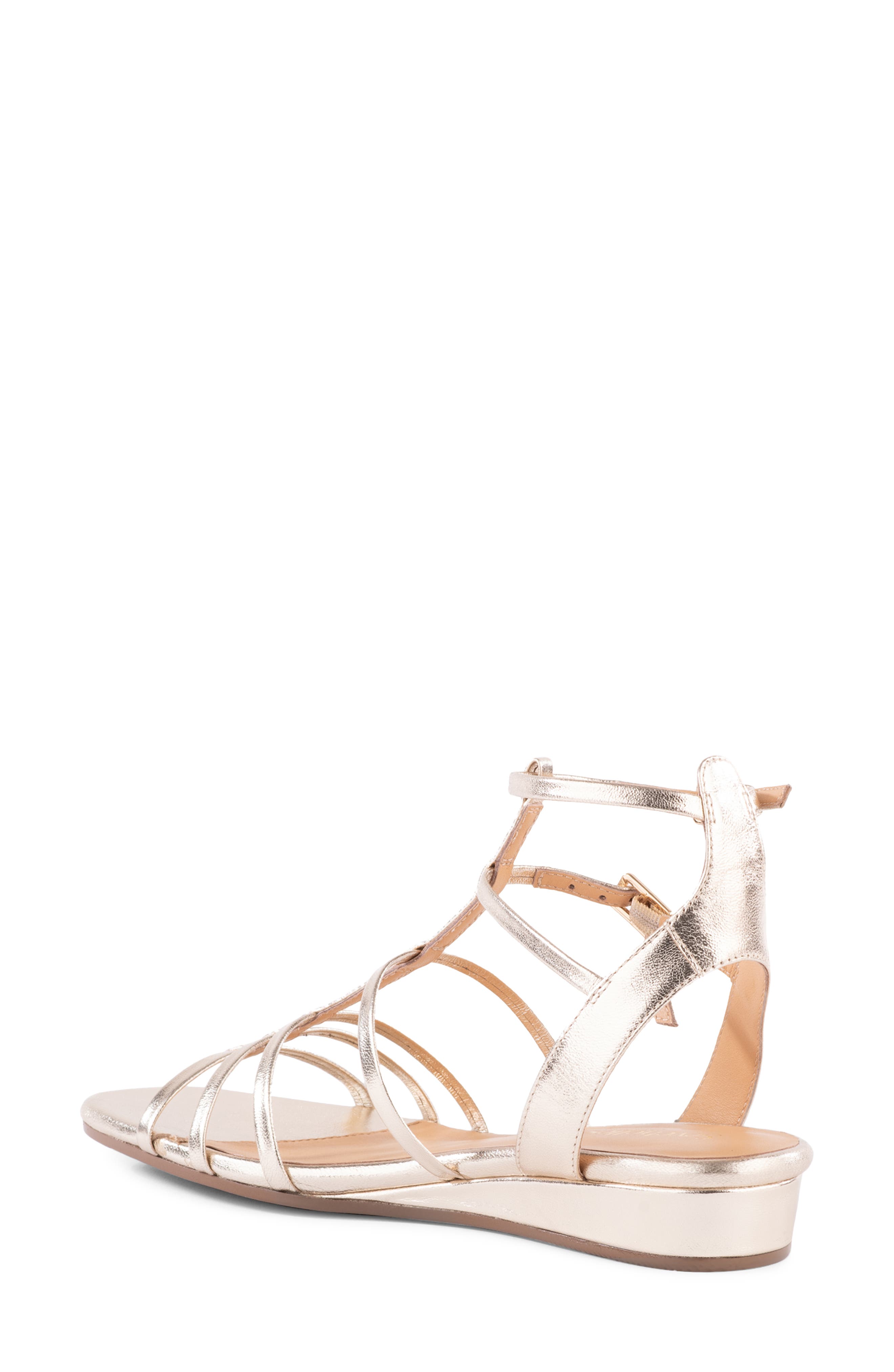 Seychelles Luxurious Wedge Sandal, Alternate, color, Light Gold