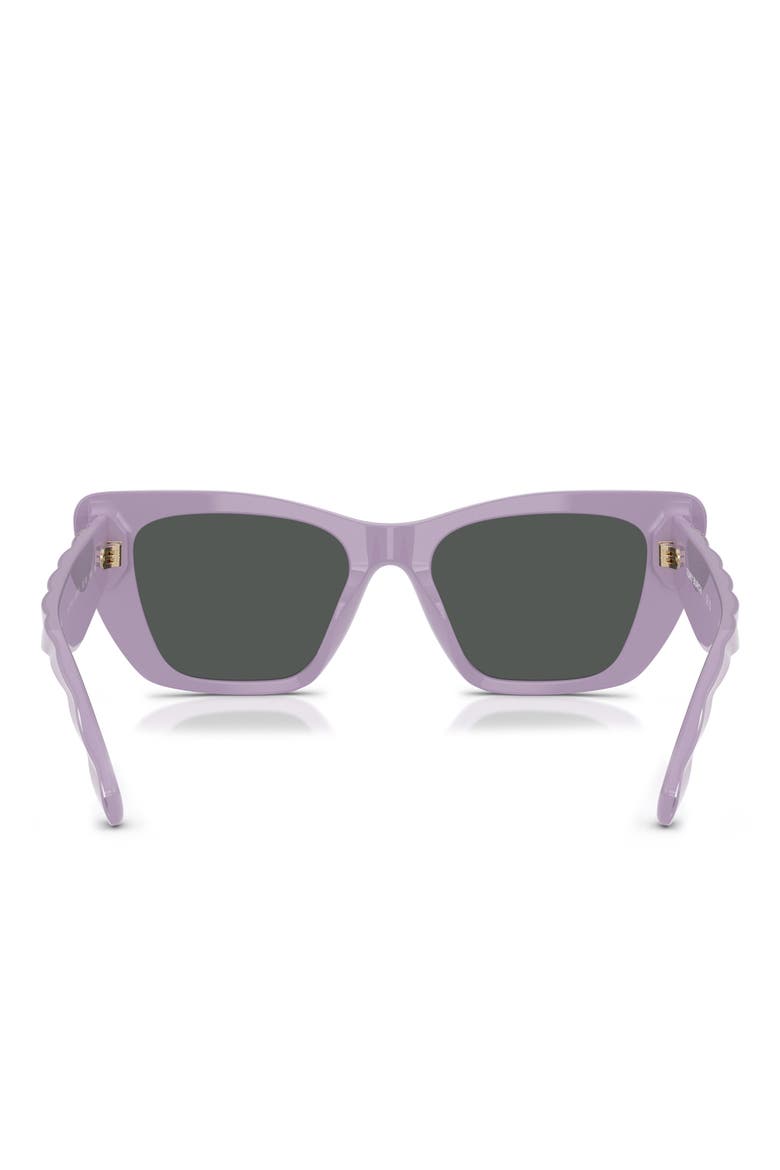 52mm Cat Eye Sunglasses, Alternate, color, PURPLE / GREY