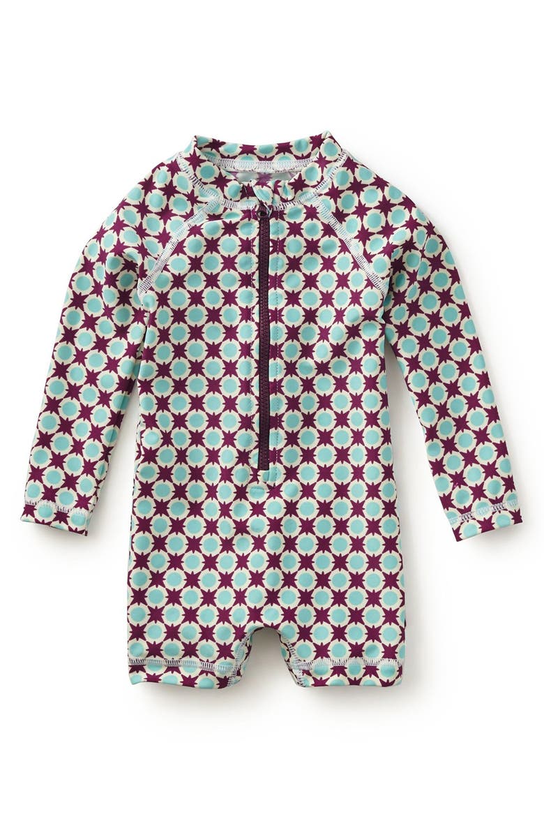 Tea Collection 'Beachcomber' One-Piece Rashguard Swimsuit, Main, color, 