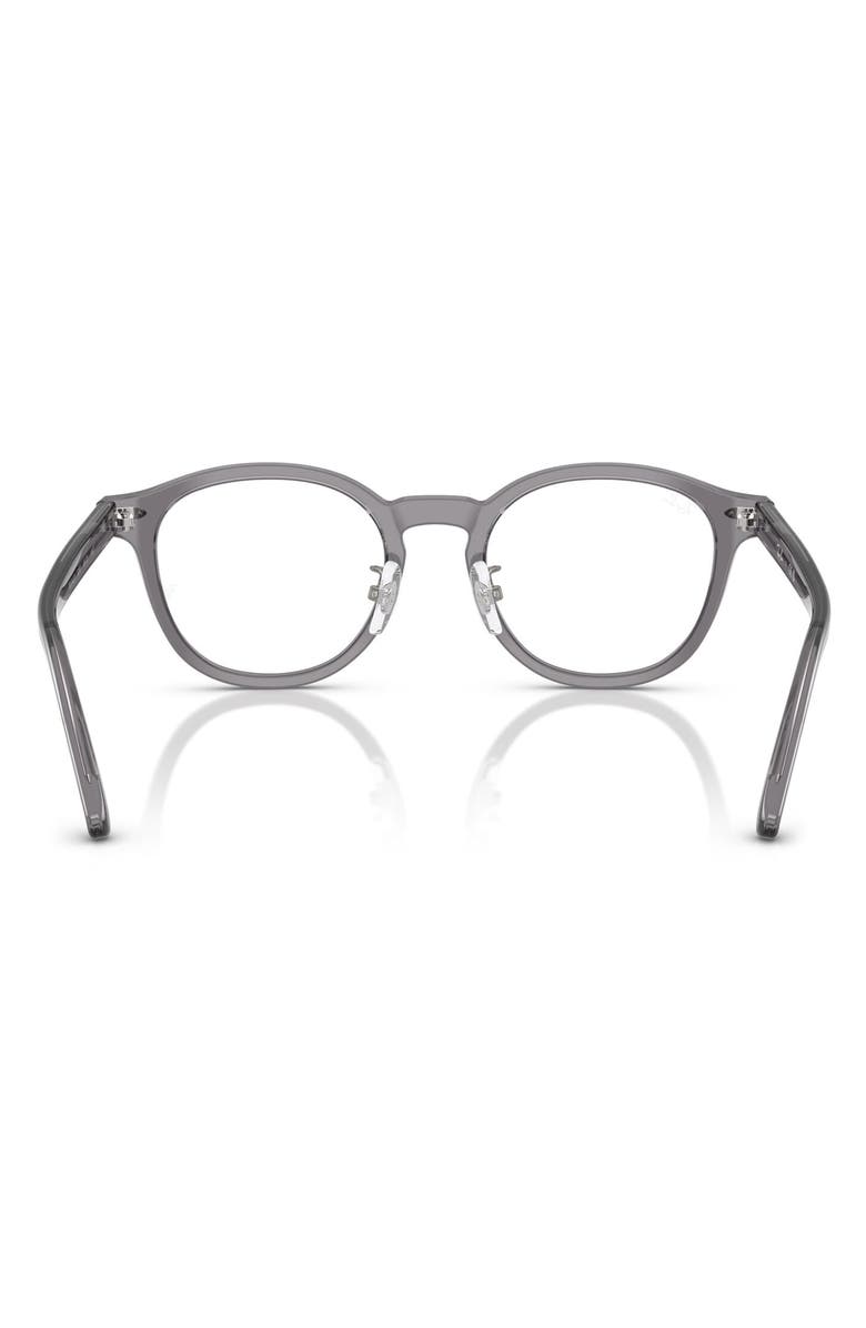 Ray-Ban 49mm Square Optical Glasses, Alternate, color, Grey