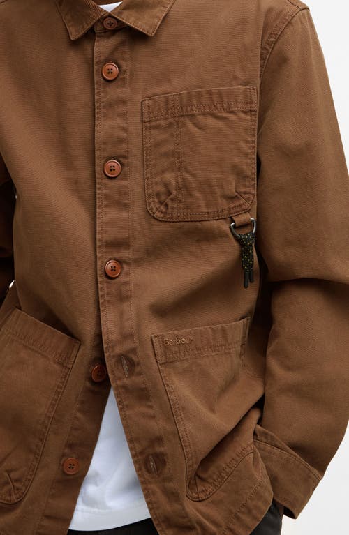 Barbour Bowland Cotton Canvas Chore Coat In Brown