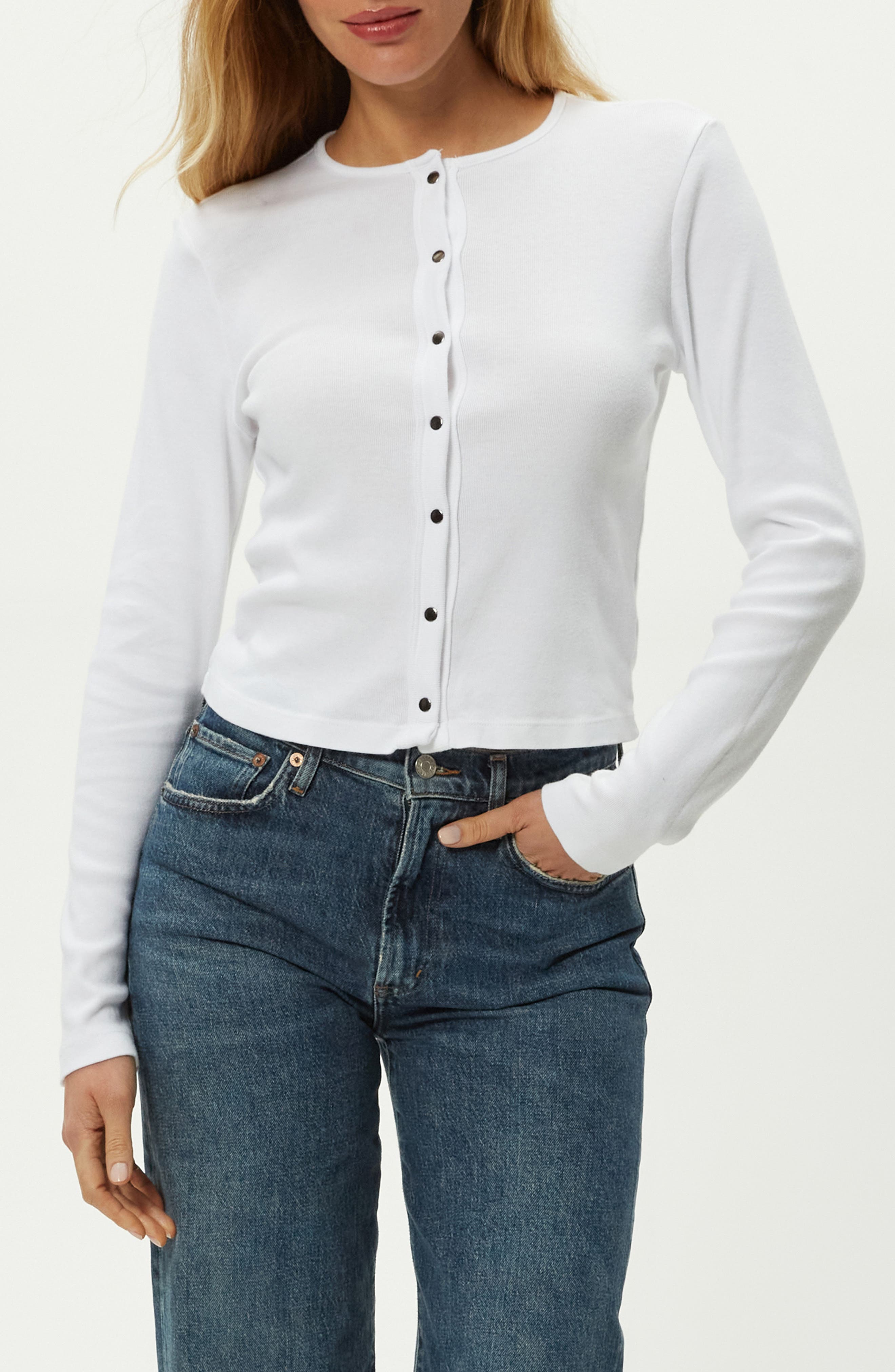 Trixie Cotton Snap-Up Cardigan - image 3