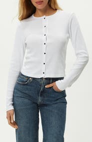 Michael Stars Trixie Cotton Snap-Up Cardigan