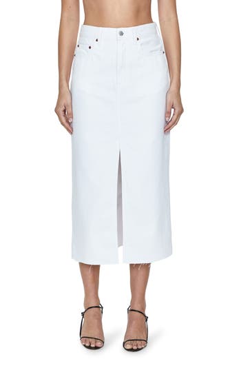 Pistola Alice Denim Skirt In White