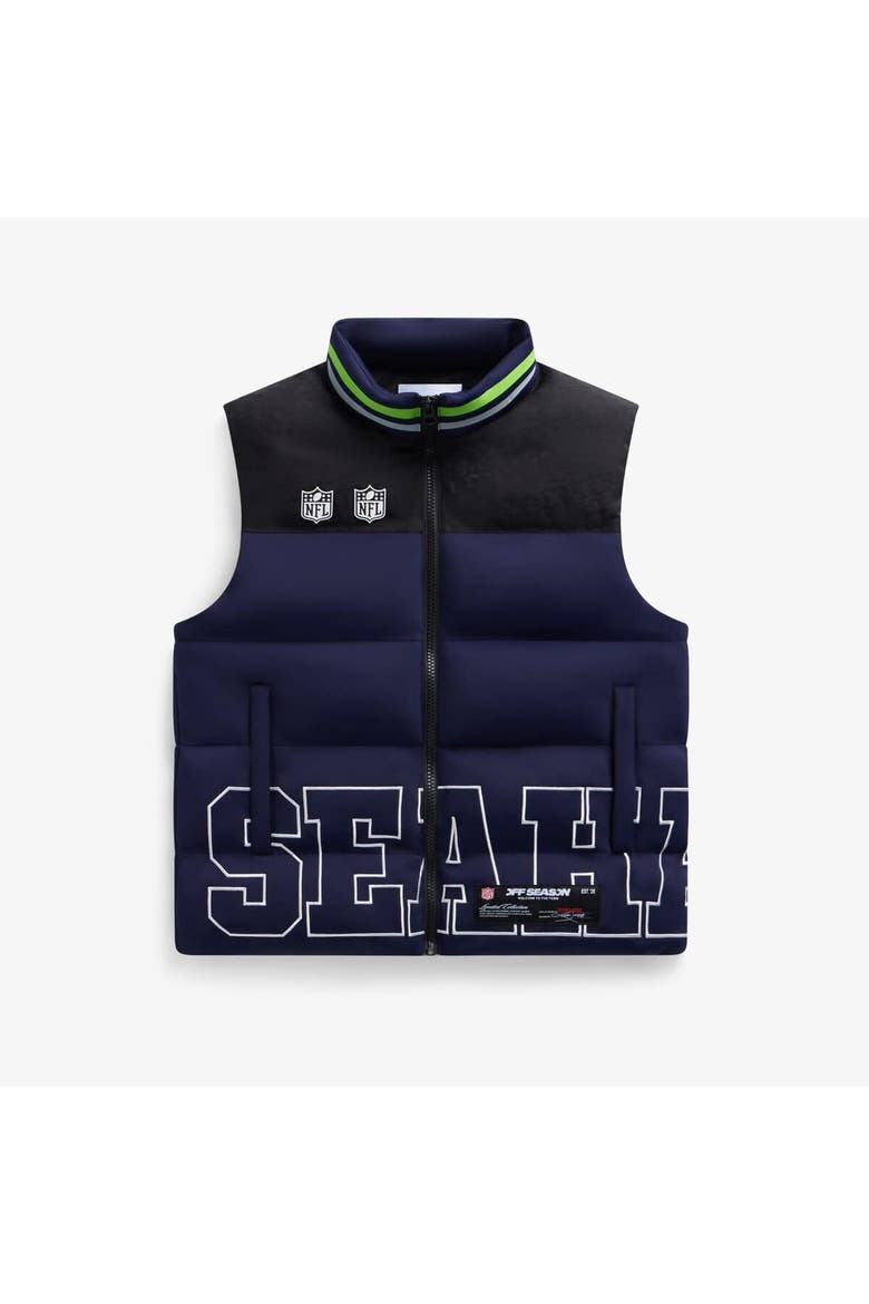 Unisex  College Navy Seattle Seahawks Team Puffer Vest, Main, color, College Navy
