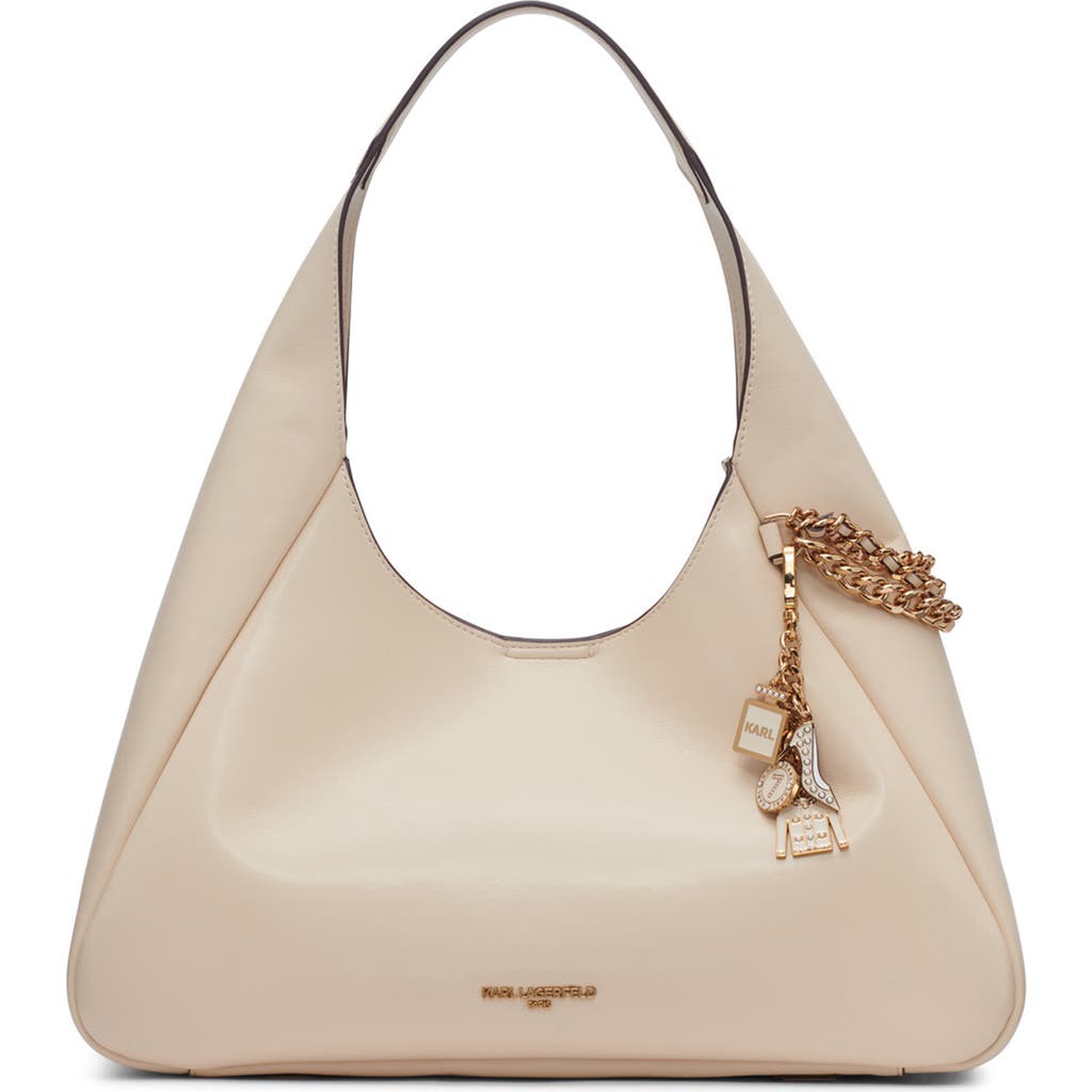 Shop Karl Lagerfeld Paris Delaine Hobo Bag In Brie