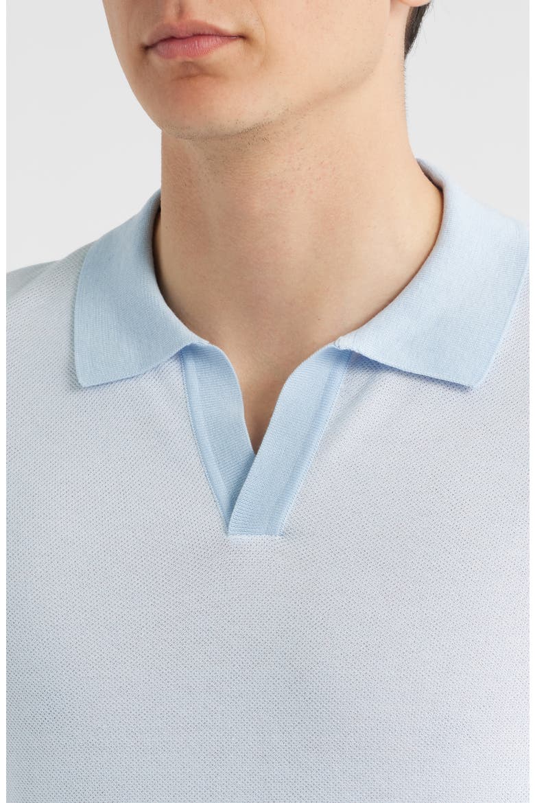 Jianluca Johnny Collar Polo, Alternate, color, LIGHT/ PASTEL BLUE