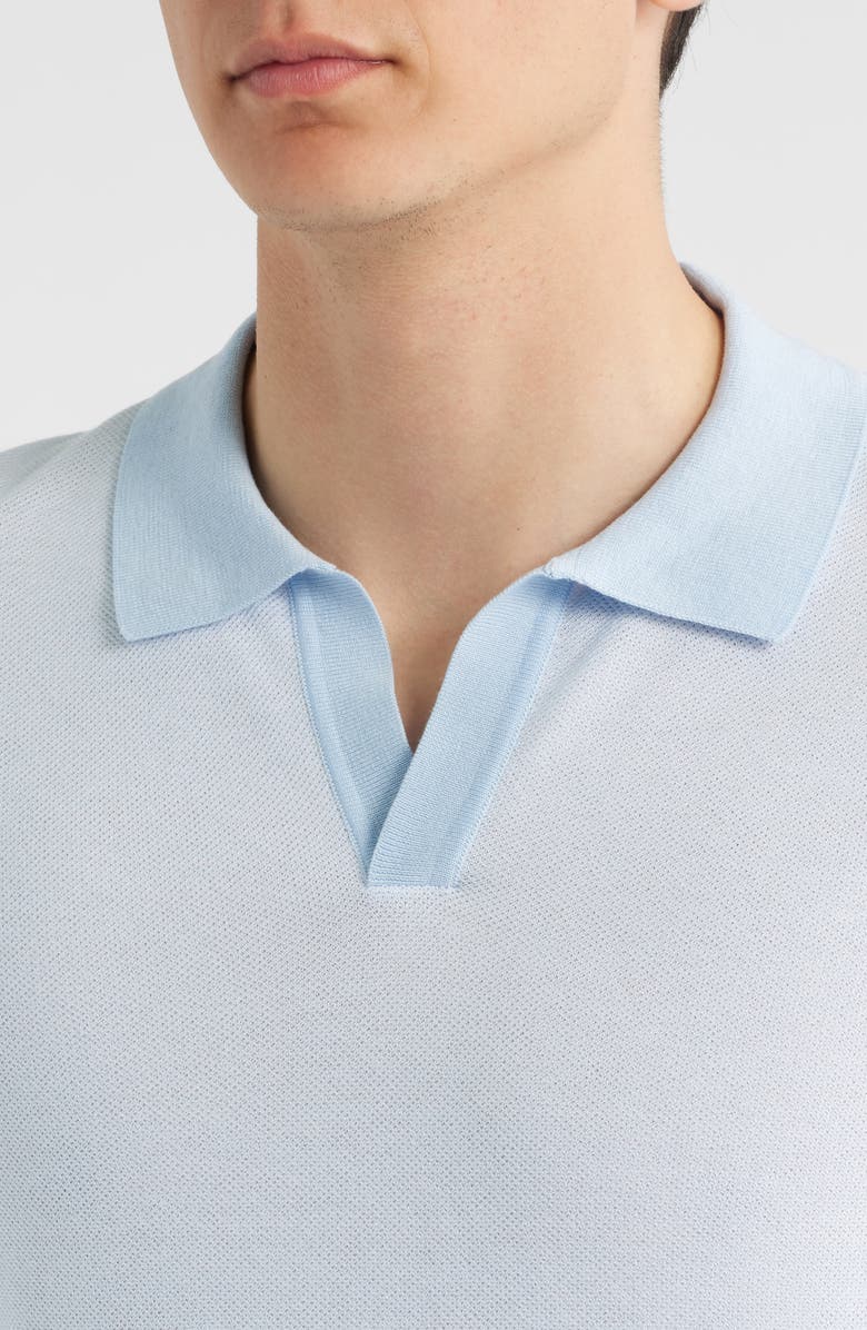 BOSS Jianluca Johnny Collar Polo, Alternate, color, Light/ Pastel Blue