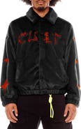 Cult of Individuality Embroidered Faux Fur Jacket