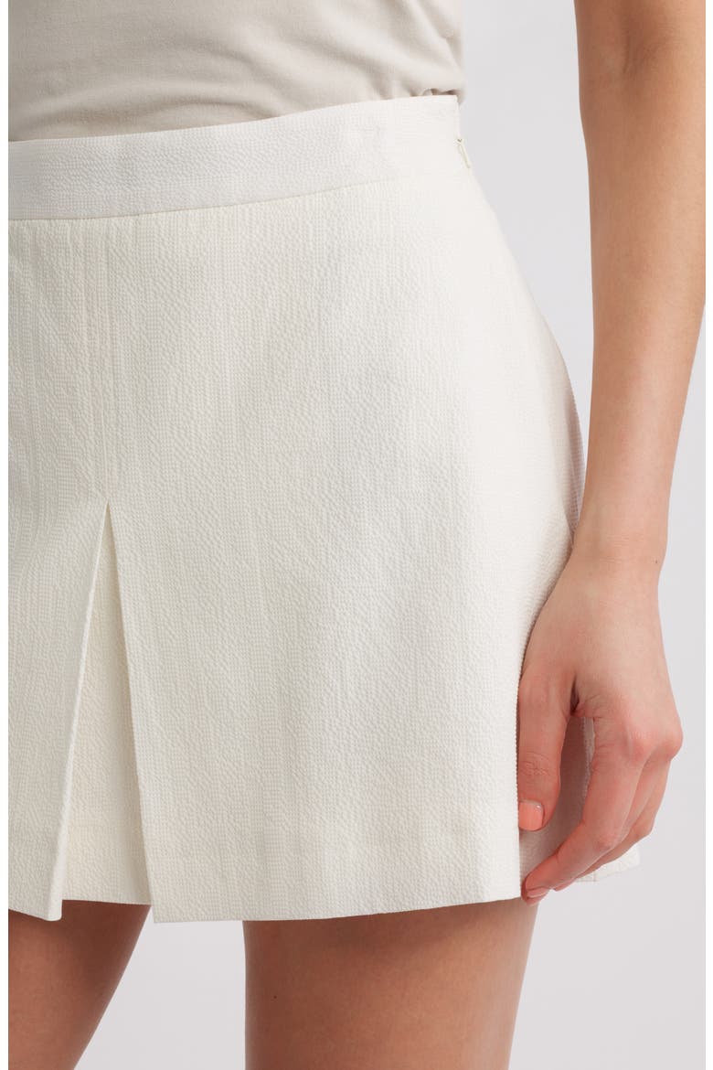 The Seersucker Cotton Shorts, Alternate, color, WHITE