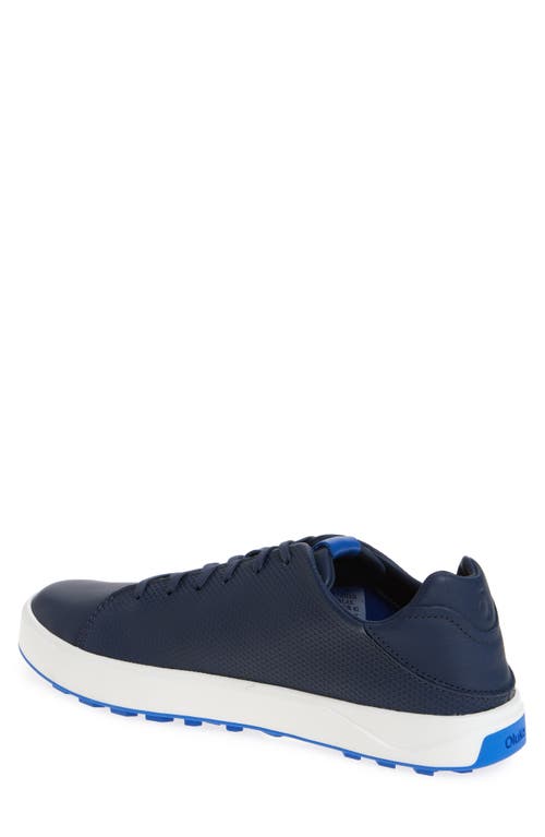 Olukai Wai'alae Waterproof Leather Golf Shoe In Blue