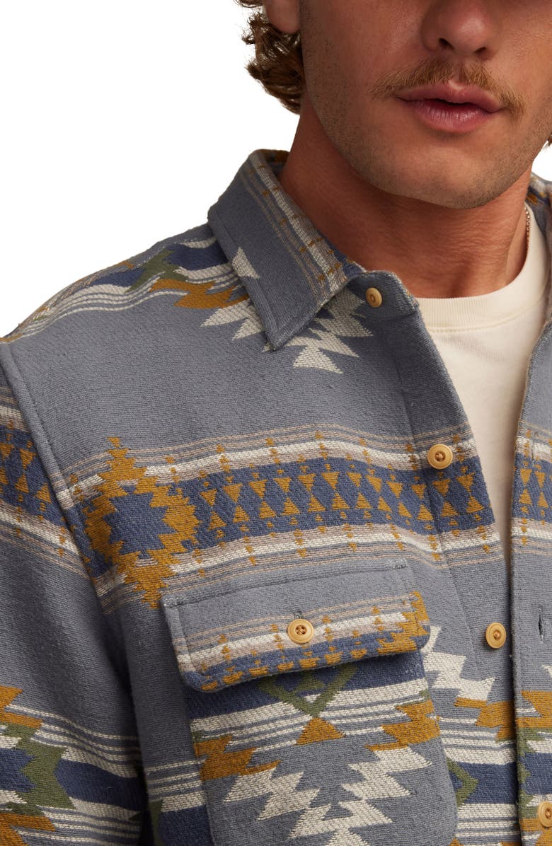 Lucky Brand Southwestern Humboldt Button-Up Cotton Shirt, Alternate, color, Blue Multi