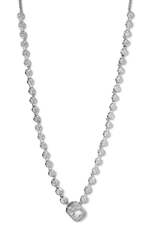 Nadri Brooklyn Cubic Zirconia Necklace In Metallic