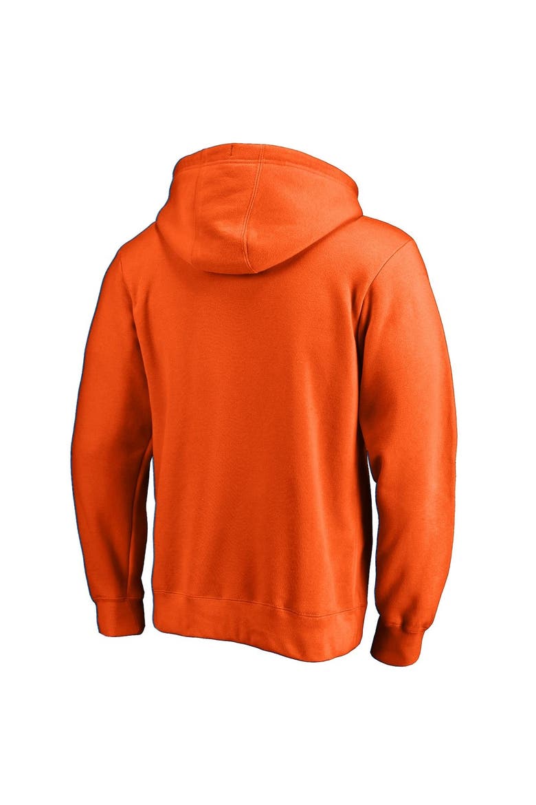 Men's Fanatics Branded Orange Phoenix Suns Icon Primary Logo Fitted Pullover Hoodie, Alternate, color, Orange