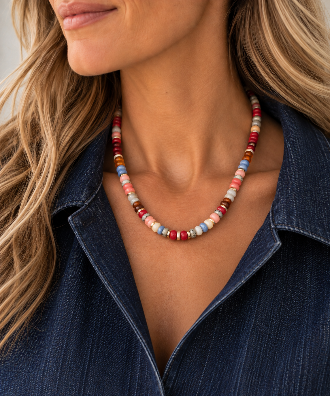 Erin McDermott Jewelry Sunset Mosaic Beaded Necklace (Women) | Nordstrom