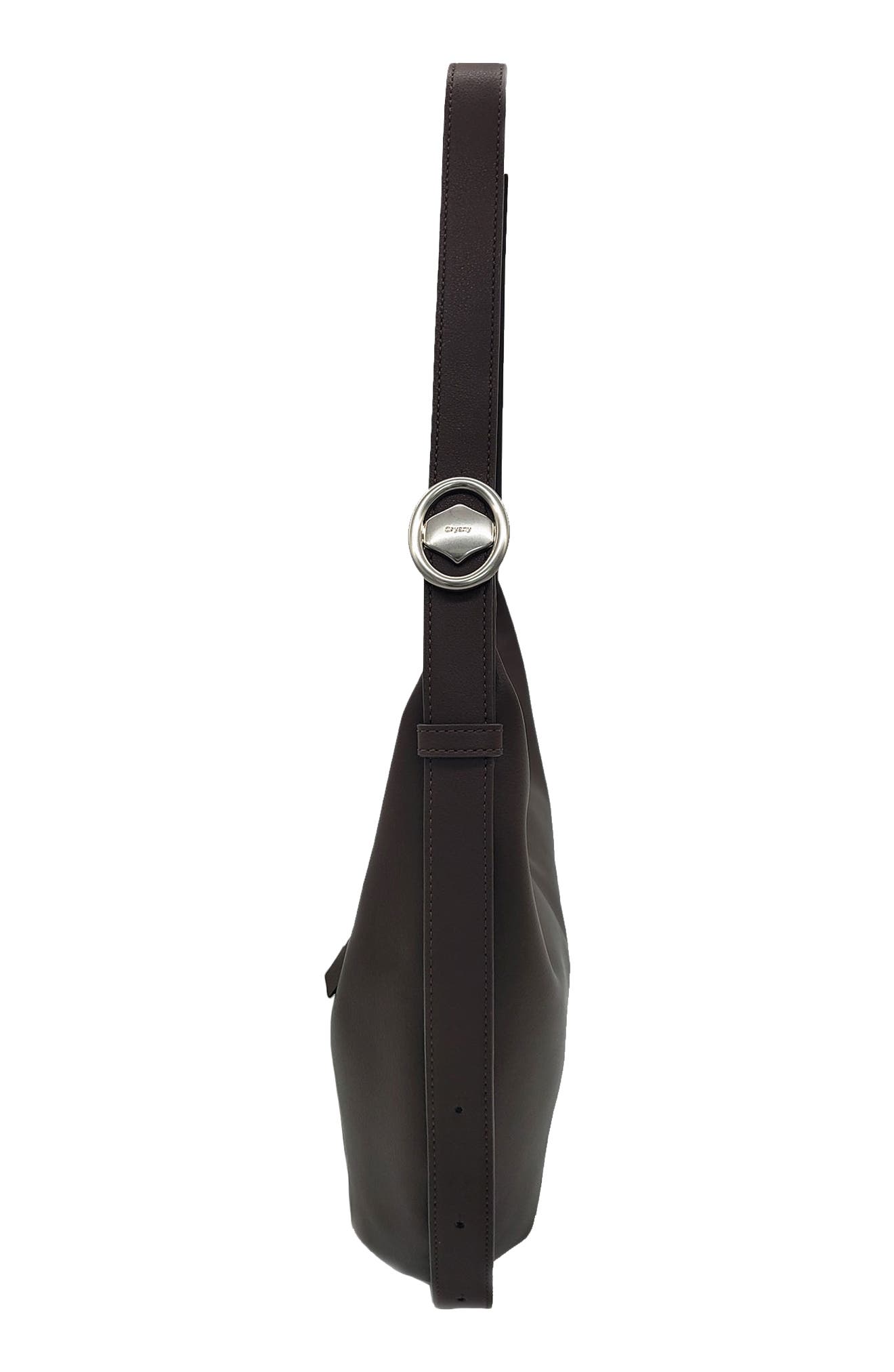Oryany Crescent Leather Shoulder Bag, Alternate, color, Sepia