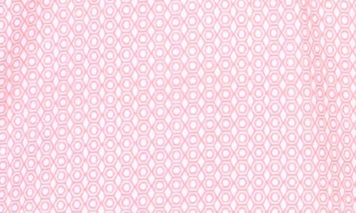 Tailorbyrd Mini Geo Print Performance Polo In Coral
