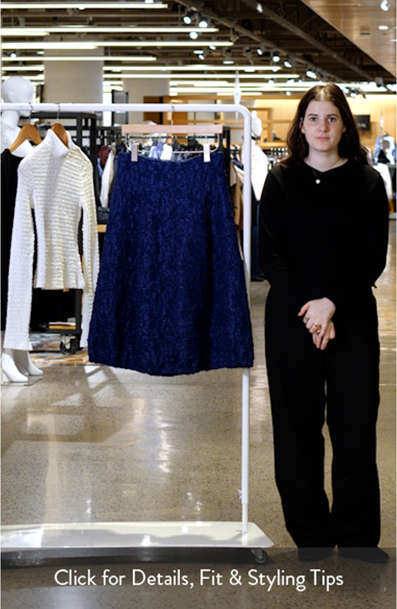 Shanti Textured Bubble Hem Midi Skirt, sales video thumbnail