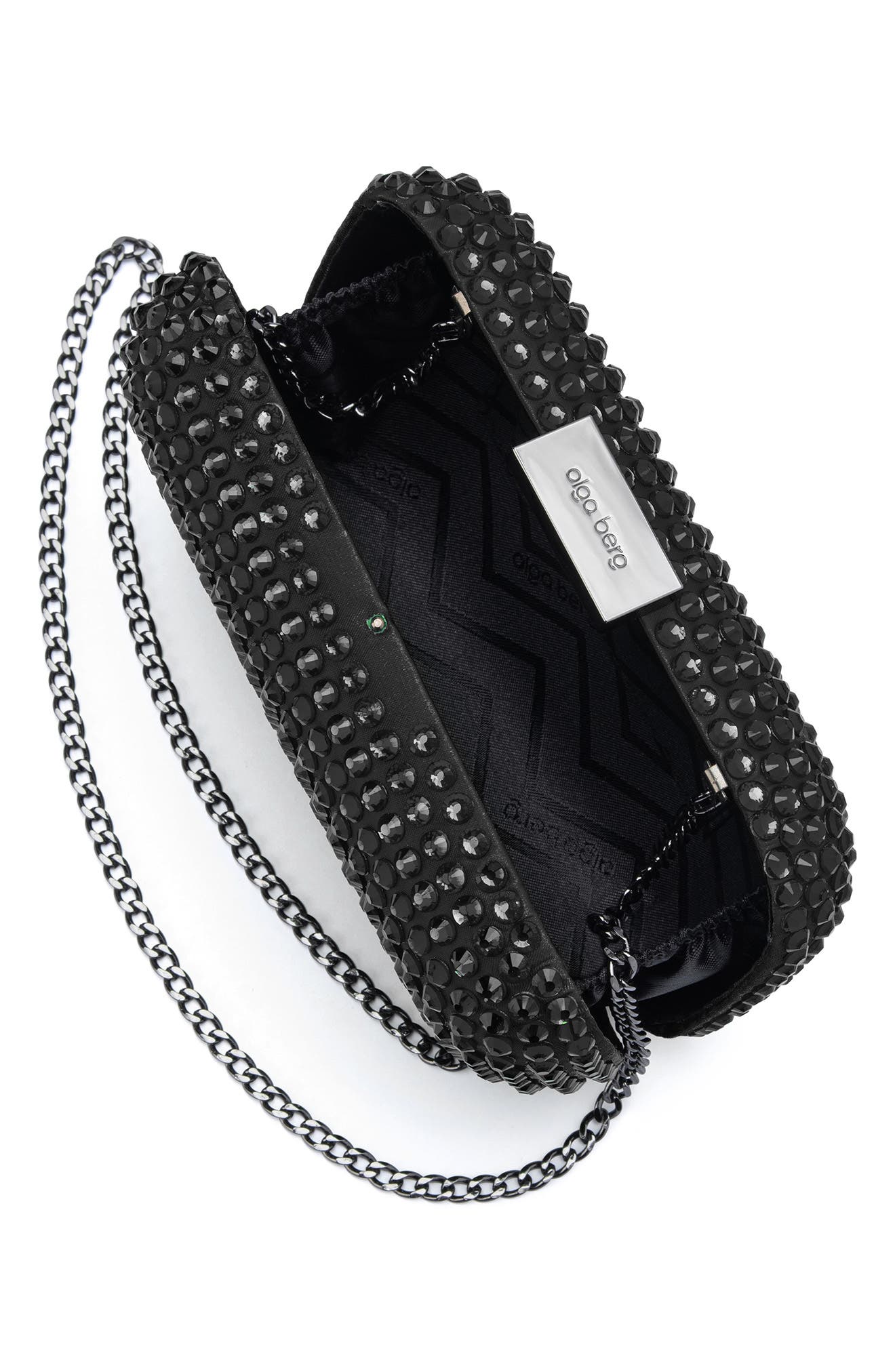 Olga Berg Caydence Hot Fix Crystal Clutch, Alternate, color, 