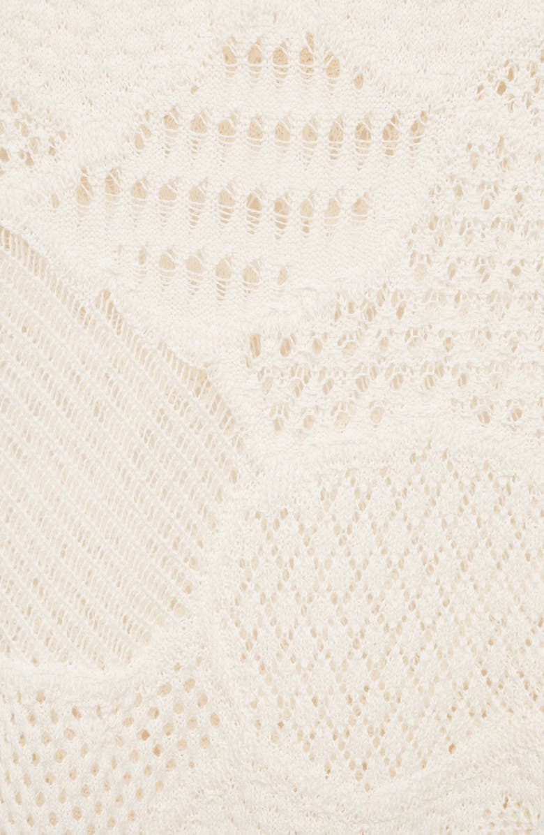 MANGO Mixed Stitch Long Sleeve Cotton Blend Maxi Sweater Dress, Alternate, color,