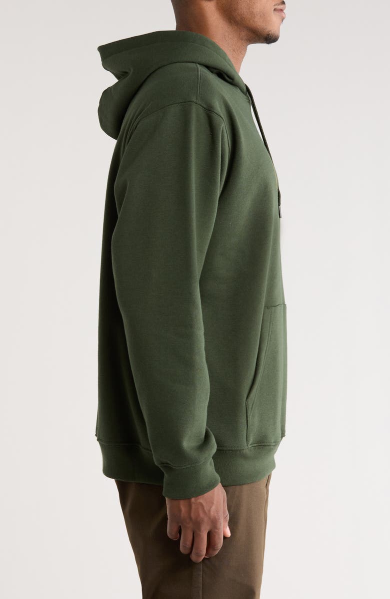 Vans Scripted Logo Cotton Blend Hoodie, Alternate, color, Dried Kelp