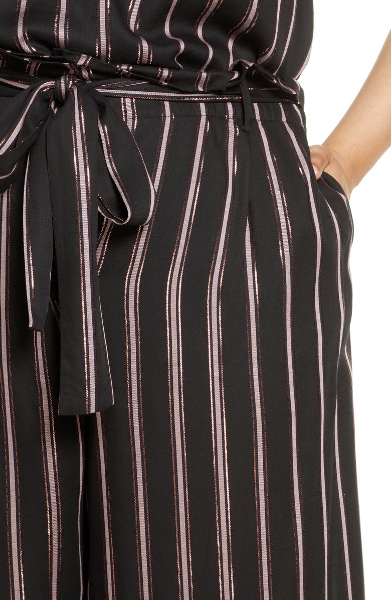 RACHEL Rachel Roy Naida Stripe Wide Leg Pants, Alternate, color, 