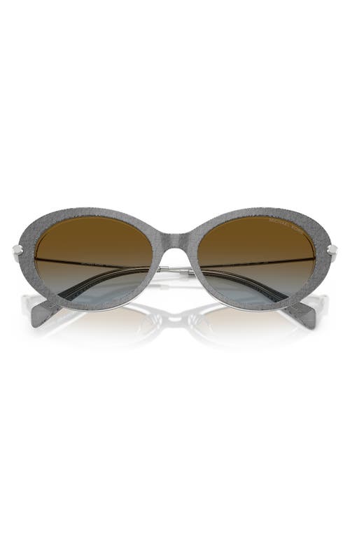 Michael Kors 53mm Gradient Oval Sunglasses In Gray