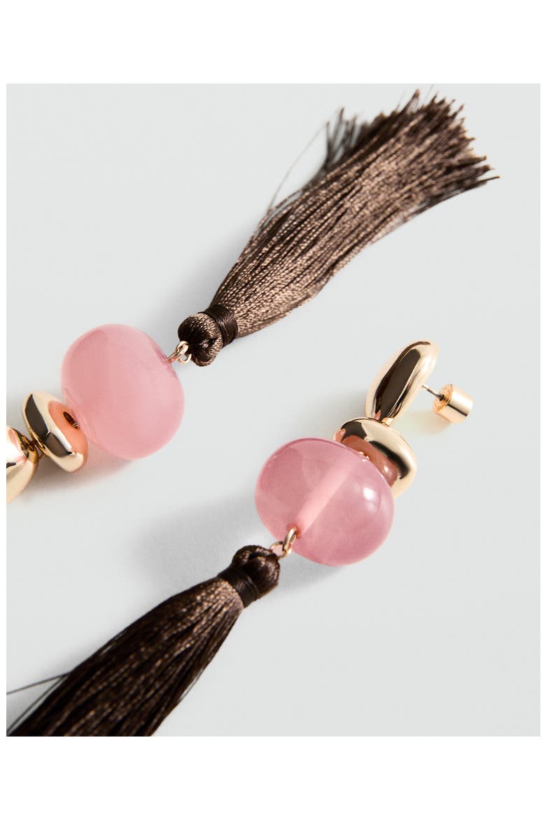 Tassel Pendant Earrings, Alternate, color, BROWN