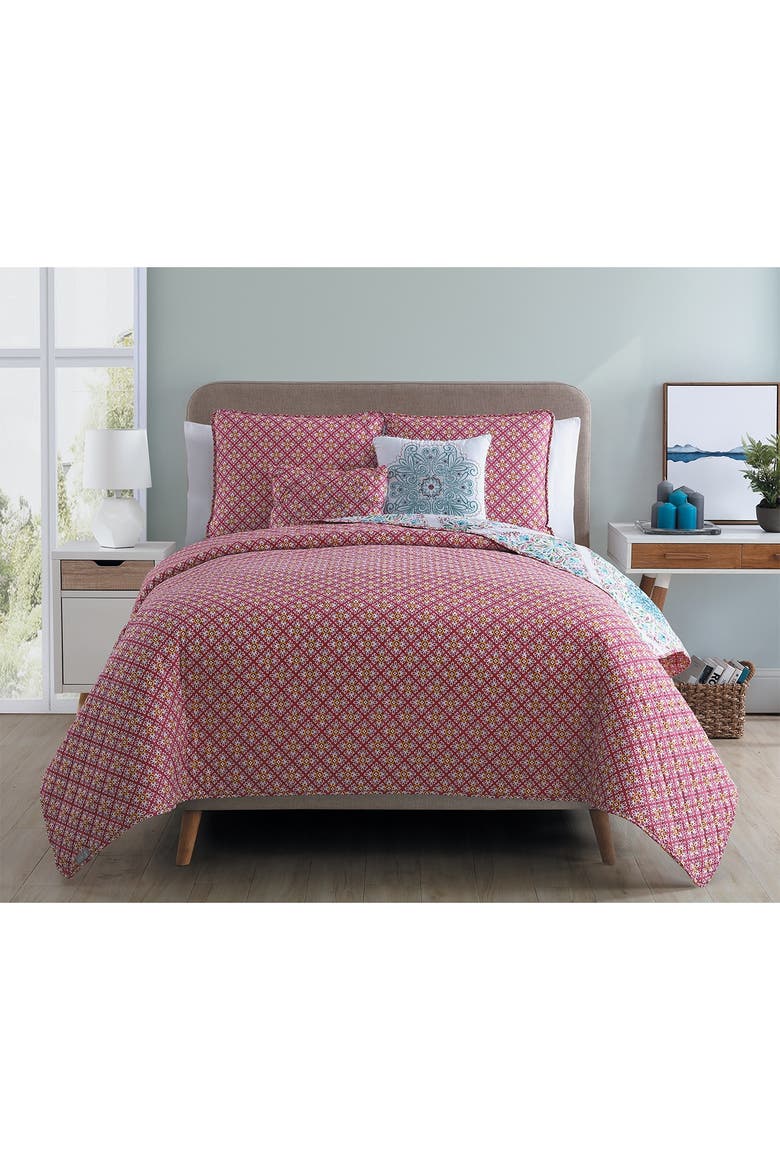 Windsor Reversible Medallion Quilt Set - King, Alternate, color, MULTI