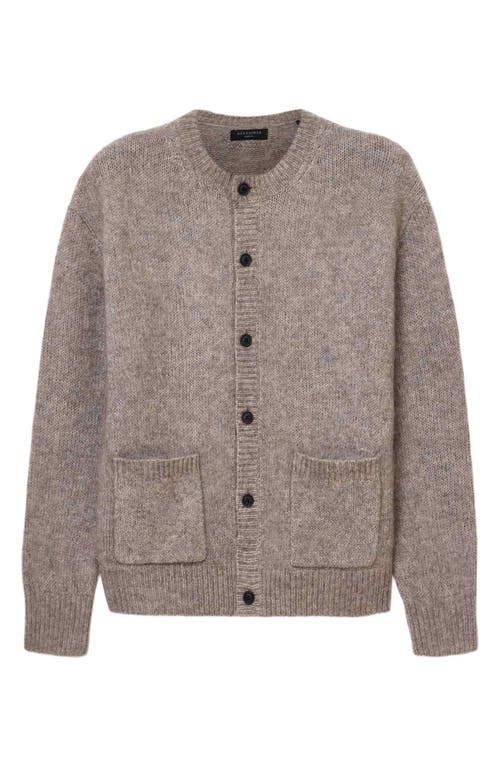 Allsaints Coby Oversized Cardigan In Brown
