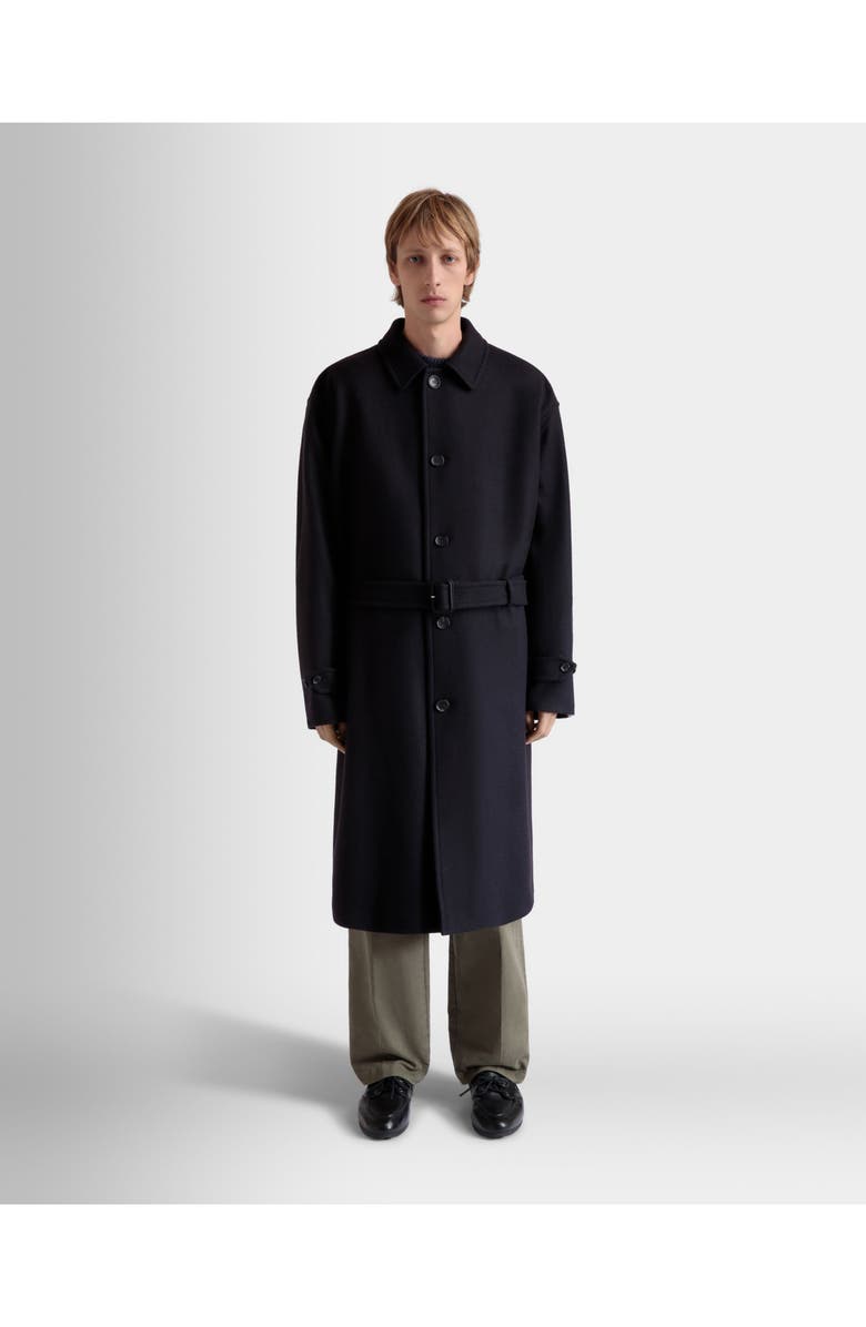 Bally Single-breasted Coat In Wool Blend, Alternate, color, 
