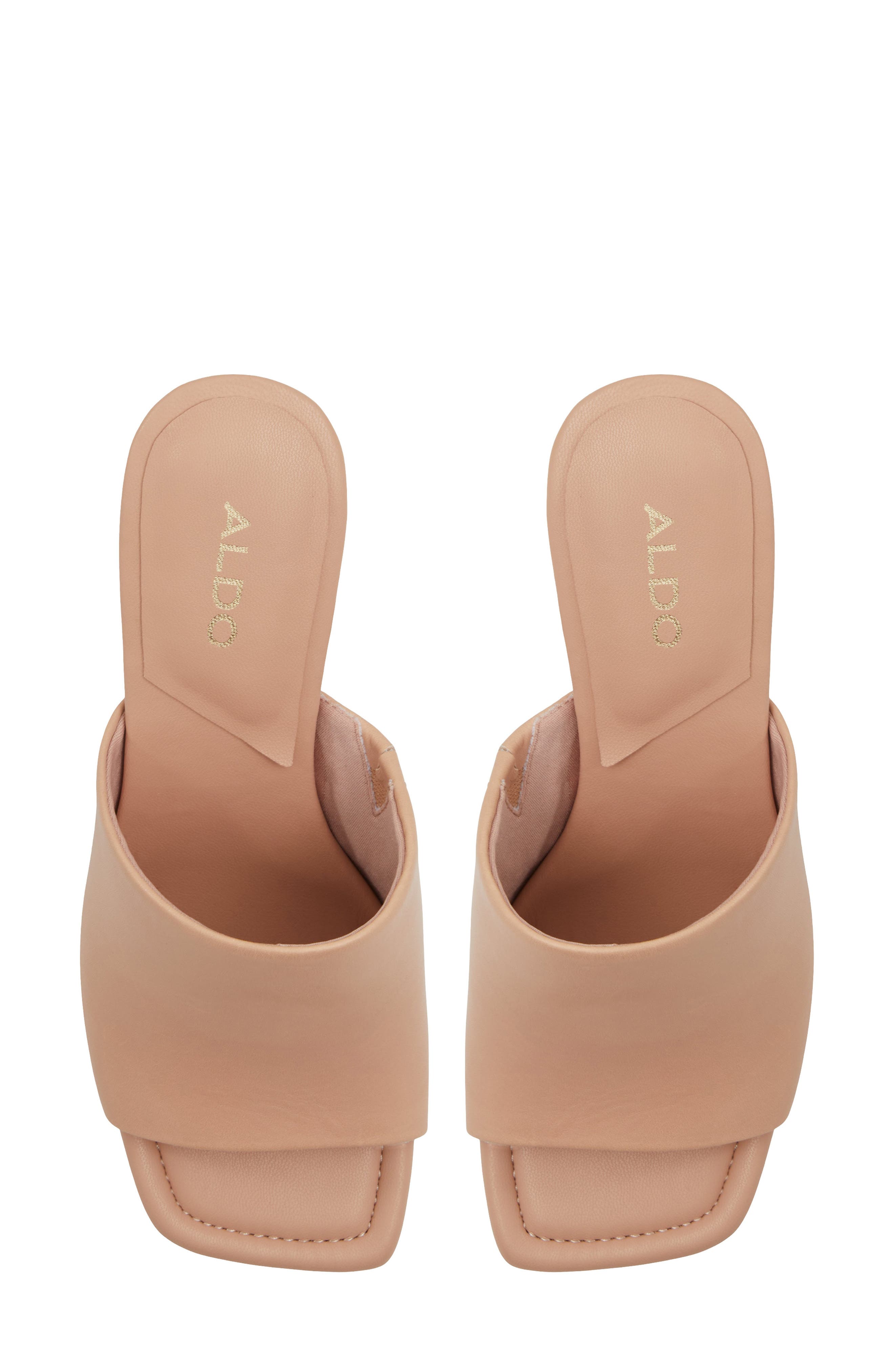 ALDO Meshka Block Heel Slide Sandal, Alternate, color, Other Medium Beige