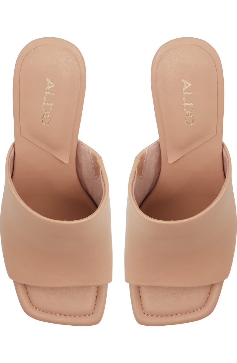 ALDO Meshka Block Heel Slide Sandal, Alternate, color, Other Medium Beige