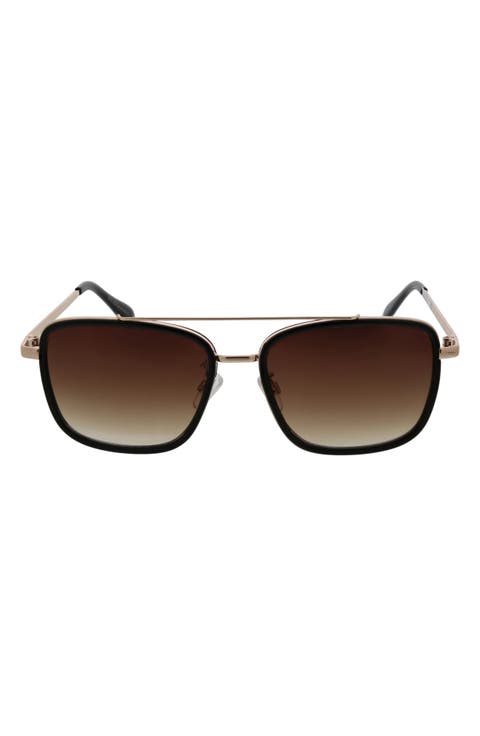 58mm Combo Aviator Sunglasses