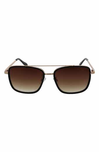 BCBG 58mm Combo Aviator Sunglasses