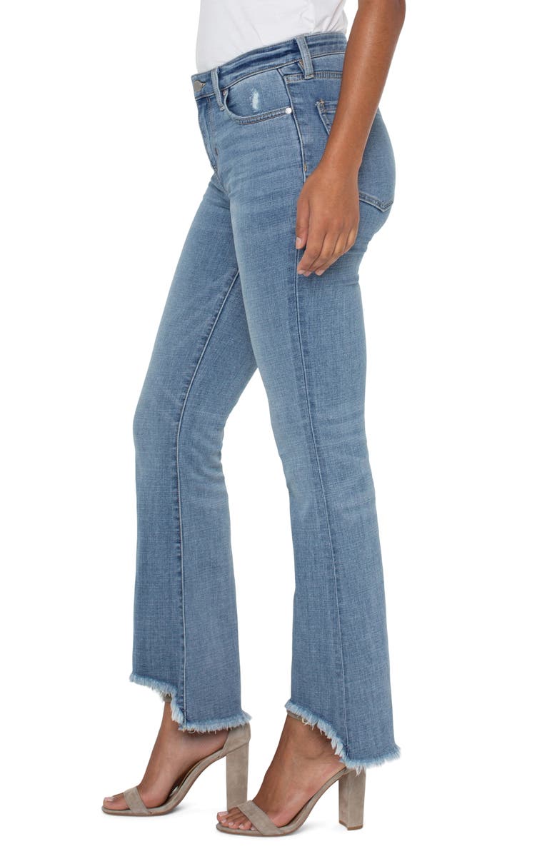 Liverpool Los Angeles Hannah Curved Frayed Flare Jeans, Alternate, color,