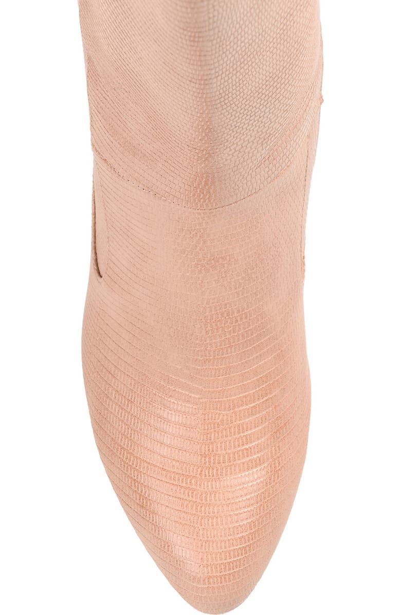 Journee Collection Tavia Embossd Tall Boot, Alternate, color, Blush