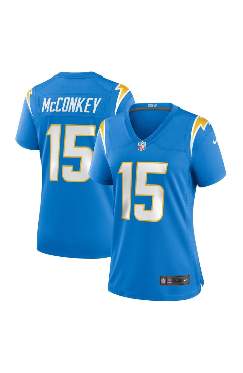 Nike Women's Nike Ladd McConkey Powder Blue Los Angeles Chargers Game Jersey, Main, color, Powder Blue