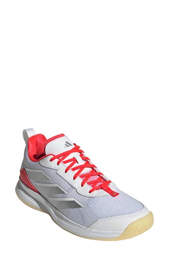 Adidas Originals Adidas Avaflash Low Tennis Shoe In White/silver Metallic/red