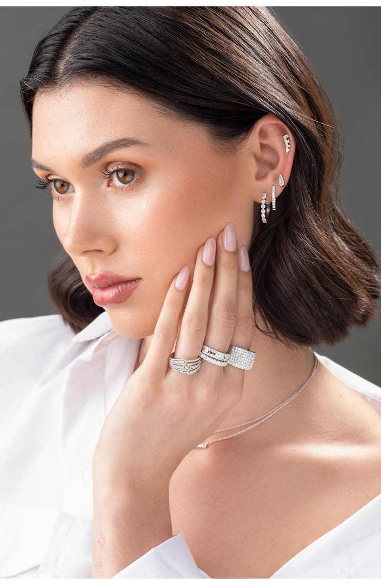 Bony Levy Audrey Diamond Hoop Earrings, Alternate, color,