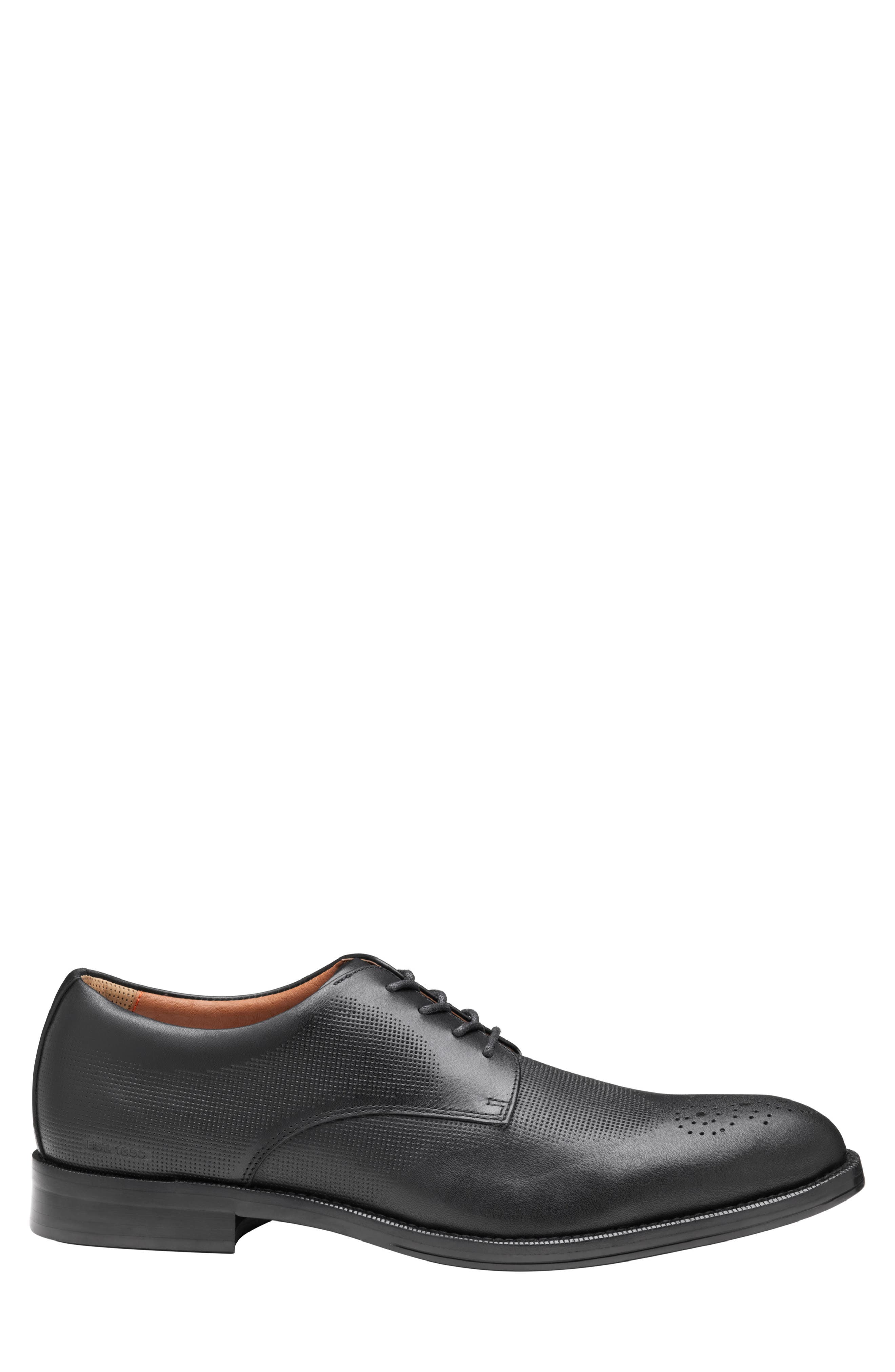 Johnston & Murphy Copley XC+ Waterproof Plain Toe Derby, Alternate, color, Black Waterproof Full Grain