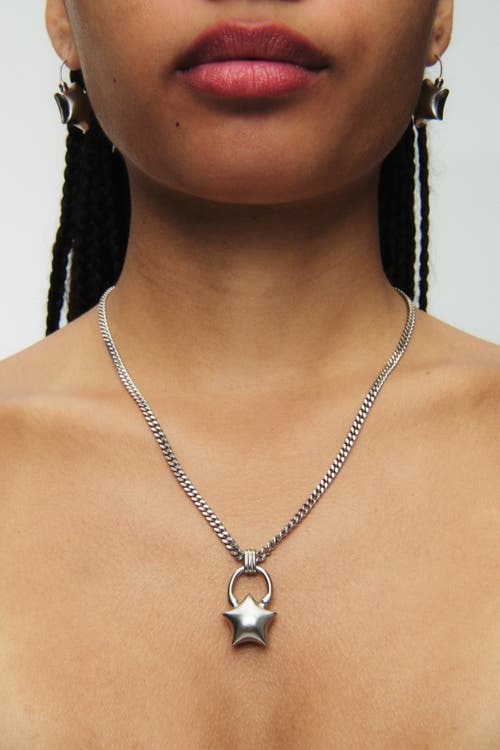 67jewelry Mini Puffed Star Necklace In Metallic