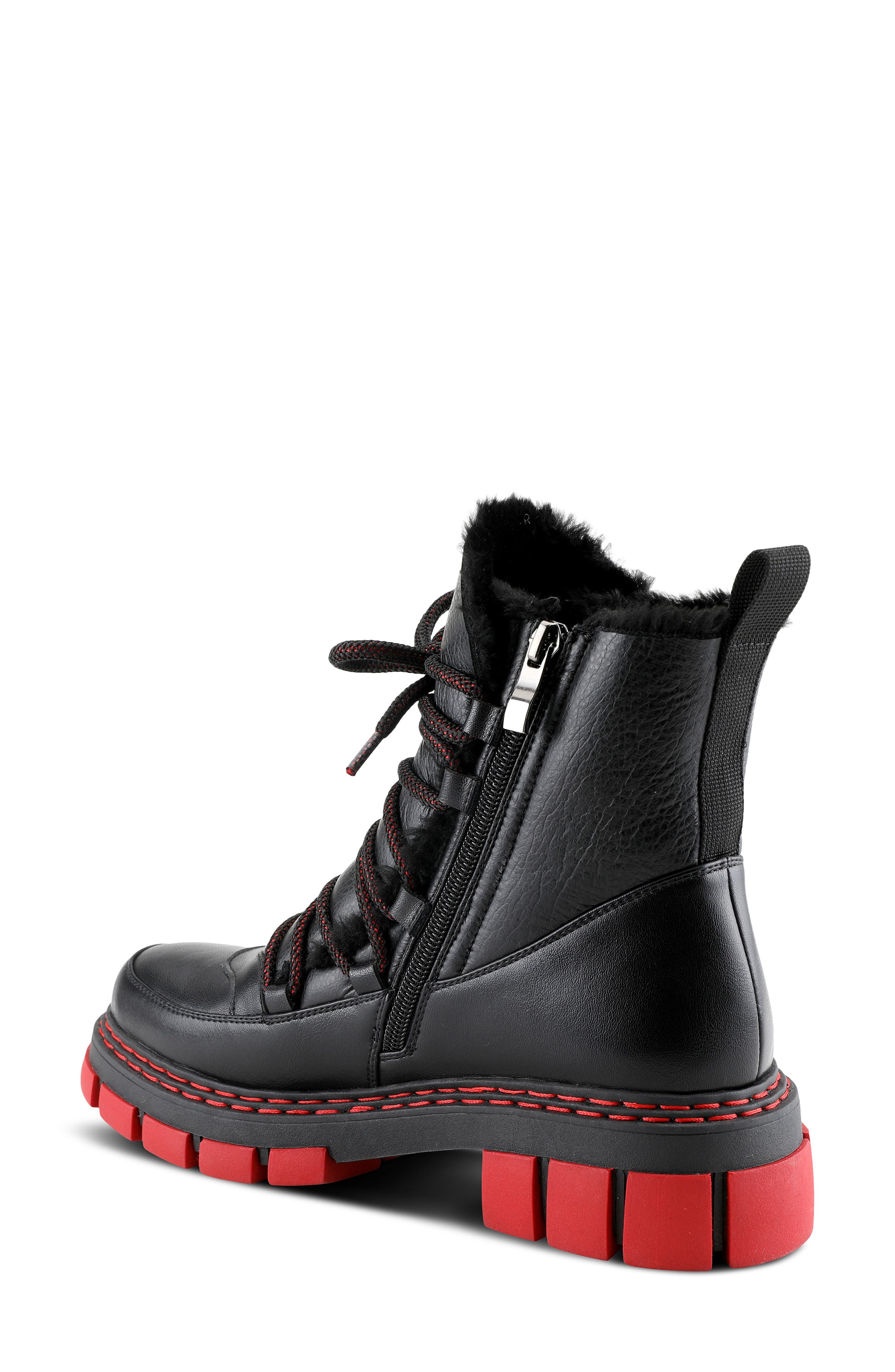 AZURA BY SPRING STEP Supertramp Faux-Fur Lined Boot, Alternate, color, Black