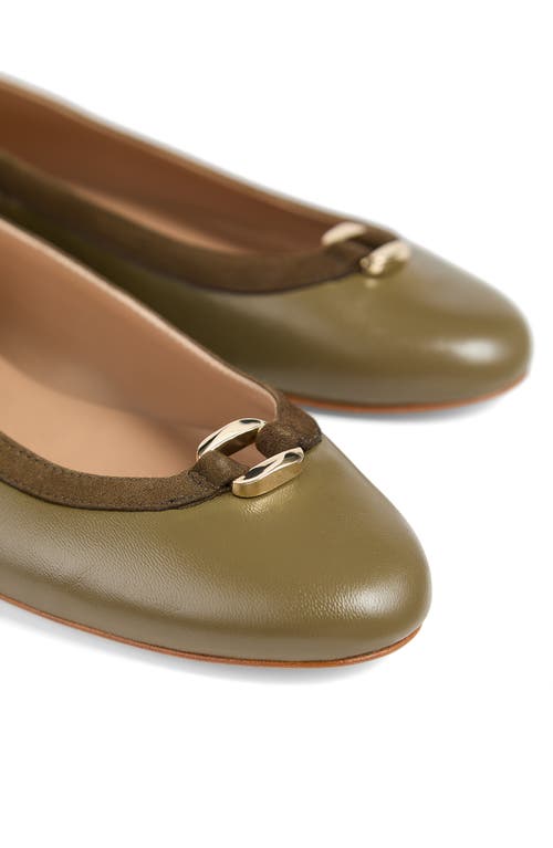 Lk Bennett Dollie Round Toe Suede Ballet Flat In Brown