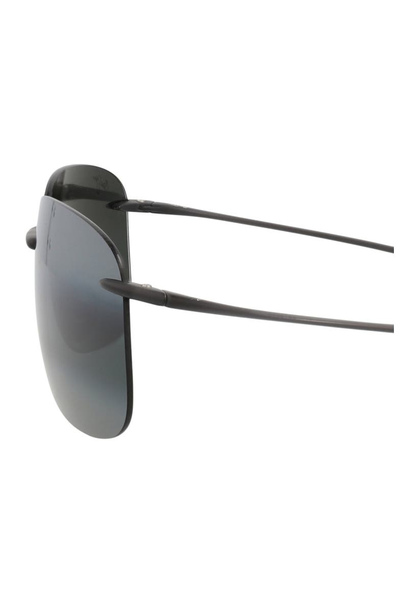 62mm Frameless Polarized Sunglasses, Alternate, color, GREY GREY GREY