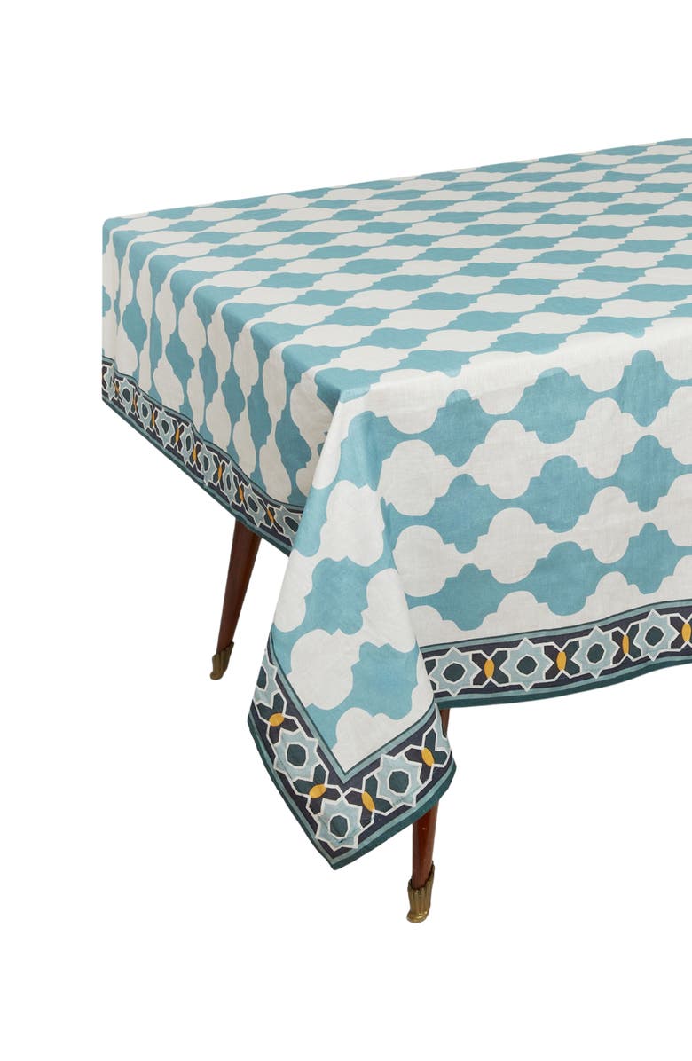 La DoubleJ Large Tablecloth, Alternate, color, Plaza Sky Blue